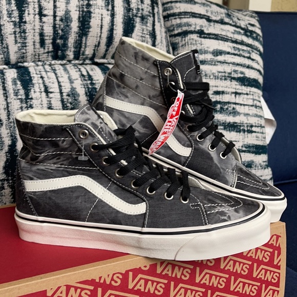 Vans Sk8-Hi Tapered Denim Destroy Black Marshmallow WMNS - Picture 7 of 16